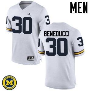#30 Joe Beneducci Michigan Wolverines Jordan Brand Men's NCAA Jerseys White