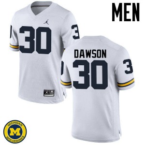 #30 Reon Dawson Wolverines Jordan Brand Men's College Jersey White