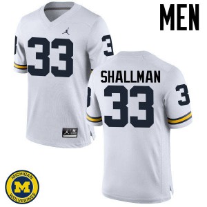 #33 Wyatt Shallman Michigan Jordan Brand Men's College Jersey White