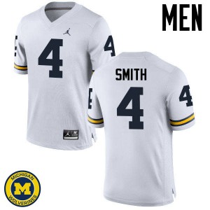 #4 De'Veon Smith Michigan Jordan Brand Men's NCAA Jersey White
