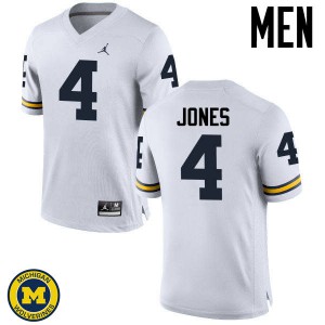 #4 Reuben Jones Michigan Wolverines Jordan Brand Men's Football Jersey White