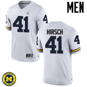 #41 Michael Hirsch Wolverines Jordan Brand Men's Alumni Jerseys White
