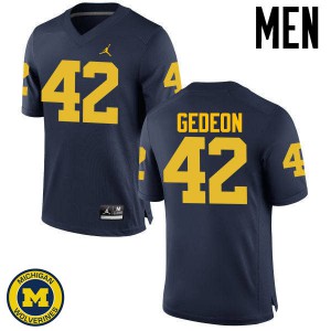 #42 Ben Gedeon University of Michigan Jordan Brand Men's College Jerseys Navy