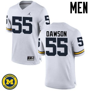 #55 David Dawson Wolverines Jordan Brand Men's Football Jersey White
