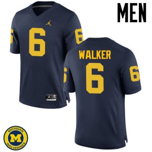 #6 Kareem Walker Wolverines Jordan Brand Men's Alumni Jerseys Navy