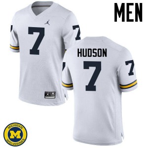 #7 Khaleke Hudson University of Michigan Jordan Brand Men's Player Jersey White
