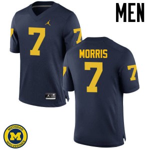 #7 Shane Morris Michigan Jordan Brand Men's NCAA Jerseys Navy