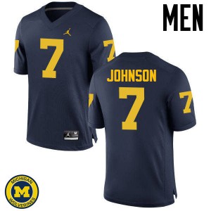 #7 Shelton Johnson Wolverines Jordan Brand Men's University Jersey Navy