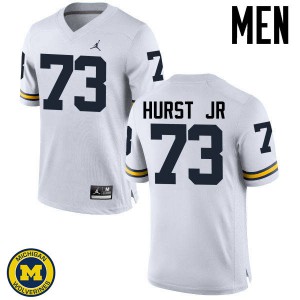 #73 Maurice Hurst Jr Wolverines Jordan Brand Men's Alumni Jerseys White