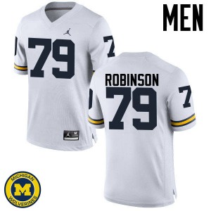 #79 Greg Robinson Wolverines Jordan Brand Men's High School Jersey White