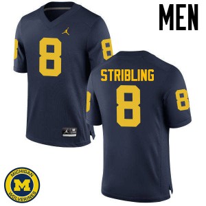 #8 Channing Stribling University of Michigan Jordan Brand Men's Embroidery Jerseys Navy