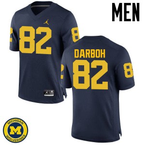 #82 Amara Darboh Wolverines Jordan Brand Men's Official Jersey Navy