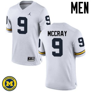 #9 Mike McCray Wolverines Jordan Brand Men's NCAA Jerseys White