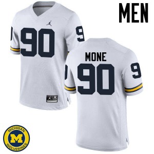 #90 Bryan Mone Michigan Jordan Brand Men's University Jersey White