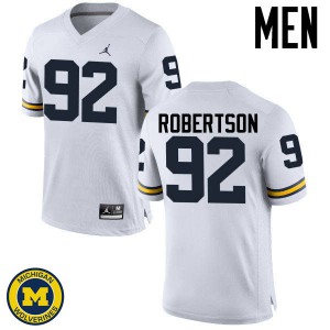 #92 Cheyenn Robertson Michigan Jordan Brand Men's High School Jerseys White