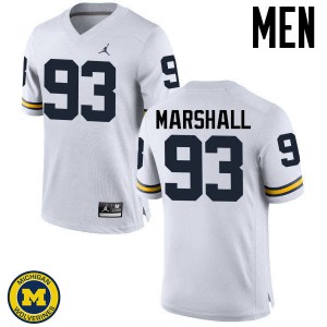 #93 Lawrence Marshall University of Michigan Jordan Brand Men's Stitch Jersey White