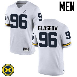 #96 Ryan Glasgow Michigan Wolverines Jordan Brand Men's Stitched Jerseys White