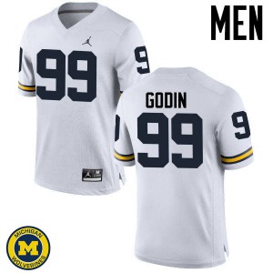 #99 Matthew Godin Michigan Wolverines Jordan Brand Men's NCAA Jersey White