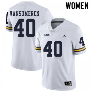 #40 Ben VanSumeren Michigan Jordan Brand Women's Player Jersey White
