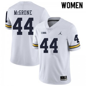 #44 Cameron McGrone Michigan Jordan Brand Women's Stitch Jerseys White