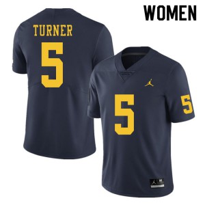 #5 DJ Turner Wolverines Jordan Brand Women's University Jerseys Navy