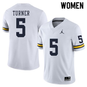 #5 DJ Turner University of Michigan Jordan Brand Women's Alumni Jerseys White