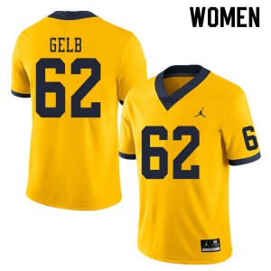 #62 Mica Gelb Michigan Jordan Brand Women's Official Jerseys Yellow