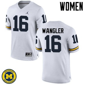 #16 Jack Wangler Wolverines Jordan Brand Women's Alumni Jerseys White