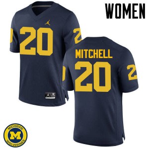 #20 Matt Mitchell University of Michigan Jordan Brand Women's College Jerseys Navy