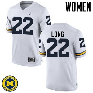 #22 David Long Michigan Wolverines Jordan Brand Women's Alumni Jersey White