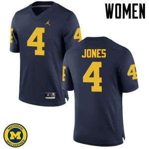 #4 Reuben Jones Wolverines Jordan Brand Women's College Jersey Navy