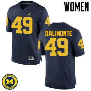 #49 Anthony Dalimonte Wolverines Jordan Brand Women's University Jersey Navy
