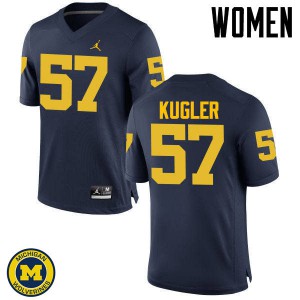 #57 Patrick Kugler Michigan Jordan Brand Women's Alumni Jerseys Navy