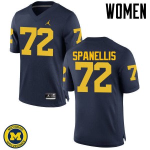 #72 Stephen Spanellis University of Michigan Jordan Brand Women's High School Jersey Navy