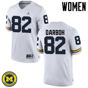 #82 Amara Darboh Michigan Wolverines Jordan Brand Women's Stitched Jersey White