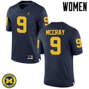 #9 Mike McCray Michigan Jordan Brand Women's Stitched Jerseys Navy