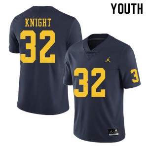 #32 Nolan Knight Michigan Jordan Brand Youth High School Jersey Navy