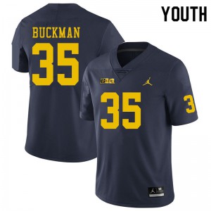 #35 Luke Buckman Wolverines Jordan Brand Youth Player Jerseys Navy