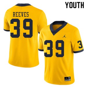 #39 Lawrence Reeves Michigan Jordan Brand Youth University Jerseys Yellow