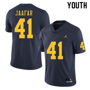 #41 Abe Jaafar Michigan Jordan Brand Youth College Jersey Navy