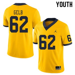 #62 Mica Gelb Wolverines Jordan Brand Youth University Jersey Yellow