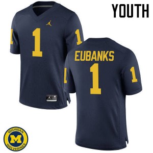 #1 Nick Eubanks Wolverines Jordan Brand Youth College Jerseys Navy
