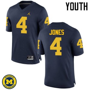 #4 Reuben Jones Michigan Wolverines Jordan Brand Youth Stitched Jerseys Navy