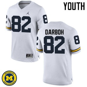 #82 Amara Darboh Wolverines Jordan Brand Youth Stitched Jersey White