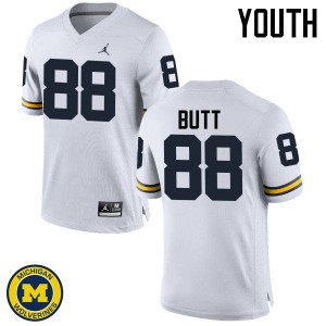 #88 Jake Butt Michigan Jordan Brand Youth University Jerseys White