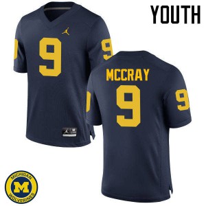 #9 Mike McCray Michigan Jordan Brand Youth Player Jersey Navy